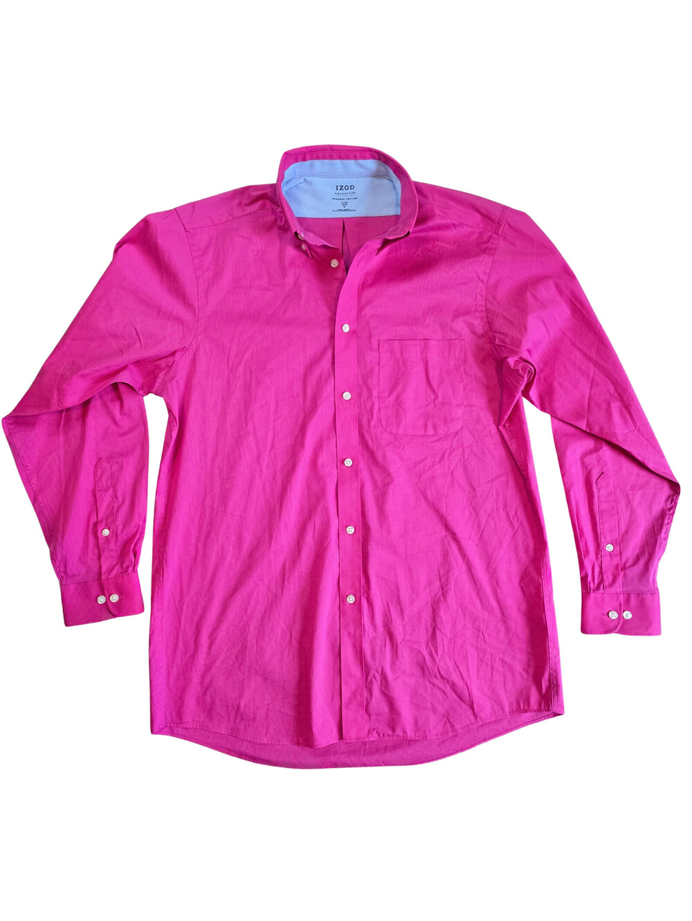 IZOD Long-Sleeve Button-Down Shirt | Men's Medium | Easy Care | Regular Fit